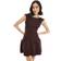 Bershka Shirred Puffball Mini Dress - Burgundy