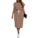 Shein Plus Size Knitted Striped Maxi Dress - Autumn/Winter