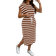 Shein Plus Size Knitted Striped Maxi Dress - Autumn/Winter