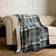 OHS Winsford Check Fleece Blankets Grey (160x130cm)