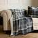 OHS Winsford Check Fleece Blankets Grey (160x130cm)