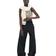 H&M Wide Linen Blend Trousers - Black