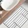 FRESHMINT Stripe Chenille Bathroom Rugs Set 2 Piece 17" x 24" + 20" x 47"