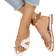 Shein Women Rhinestone Decor Twist Detail Flat Sandals, Glamorous Slide Sandals For Beach