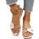 Shein Women Rhinestone Decor Twist Detail Flat Sandals, Glamorous Slide Sandals For Beach