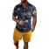 Shein Manfinity Men Tropical Print Shirt - Waist Shorts
