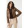 Stradivarius Cropped Jakke I Imiteret Læder - Brun