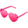Shein 1pc,Cute Heart Shape Frame Sunglasses, Rimless Trendy One-PieceSunglasses, For Men Women Holiday Party Decors Peach Heart Heart S