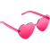 Shein 1pc,Cute Heart Shape Frame Sunglasses, Rimless Trendy One-PieceSunglasses, For Men Women Holiday Party Decors Peach Heart Heart S
