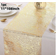 Shein Foil Table Runner Birthday Wedding Banquet Party Placemat Plate Decoration Tablecloth Gold (275x28cm)