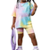 Shein Young Girl Fashion Sports TieDye Crew Neck Short Sleeve Shorts Set Summer