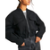 boohoo Wool Look Double Zip Bomber Jacket - Black