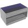 vidaXL with Infinity LED Grey 90 x 50 x 50 cm Coffee Table 50x90cm