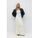 Gina Tricot Tiered Maxi Skirt With Lace Insert - Cream