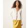 Abercrombie & Fitch Lace Tie Front Long Sleeve Top Cream