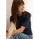 Cecil Basic Rippstruktur T-Shirt - Blau