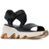 Sorel Kinetic Impact Y-Strap High Walking Sandals - Black
