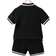Shein Young Boy Striped Short Sleeve Polo Shirt And Shorts - Casual Outfit