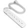Philips 6-Outlet Surge Protector with 6ft Extension Cord, White