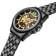 Anthony James Automatische skeleton mystique schwarz edelstahl anthony james