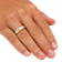 PalmBeach Sold by:Men Pave Diamond Wedding Band 1/8 TCW in 18k Gold-Plated or Platinum-Plated Sterling Silver