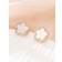 Shein pair Fashionable Chic Dance Party Style Lucky Clover Shaped Earrings With Rhinestone Decoration For Women Gift For Party