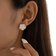 Shein pair Fashionable Chic Dance Party Style Lucky Clover Shaped Earrings With Rhinestone Decoration For Women Gift For Party