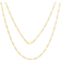 Nuragold 10k yellow gold 2.5mm figaro italian chain link necklace mens women 16"-26"