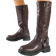 Shein Women Fashion Boots Match Sweater Women Fashion Casual Side Zipper Buckle Biker Boots Brown Chunky Heel Western Style Rubber Shoes Knee High Boots Mi