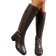 Shein Womens MidCalf Boots Solid Color Leather Zipper Back Combat Boots Square Toe PU Leather Fashion Brown High Boots Versatile Western Boots