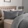 OHS Fleece Set Cable Knit Single Duvet Cover Grey (200x135cm)