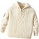 Shein Kids Tween Boy Casual Polo Collar HalfZip Long Sleeve Knitted Sweater