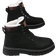 Shein High-Top Casual Suede Boots - Black Fluffy