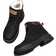 Shein High-Top Casual Suede Boots - Black Fluffy
