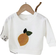 Shein Stücke/Set Baby Mädchen Top mit Stickerei Früchte Muster und langem gestreiftem Hose Outfit, Frühling/Herbst