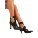 Shein Sexy Fashionable Metal Detail Pointed Toe High Heel Casual Black Ankle Boots For Women