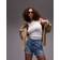 Mango Mom Fit Jeansshorts Modell MOM80 - Jeansblau