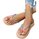 Shein Colorful Women Flat Sandals Lightweight And Comfortable Beach FlipFlops With Toe Strap And Colorful Imitation Rope Bottom BohemianStyle Beach Sandals