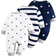 Shein 3pcs/Set Baby Boys Casual & Comfy Striped & Star Pattern Long Sleeve Romper Jumpsuit, Spring & Autumn