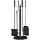 OutSunny Kaminbesteck Set 5-teilig Schwarz Ø25 x 54H cm