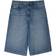 Bershka Långa Jeansshorts I Baggystil Med Tvättad Finish - Blå