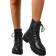 Shein Winter New Boots Women Padded Warm Boots Fashion Casual Shoes Leather Ankle Boots With Zipper Black White Short Boots With Laces
