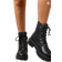 Shein Winter New Boots Women Padded Warm Boots Fashion Casual Shoes Leather Ankle Boots With Zipper Black White Short Boots With Laces