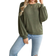 Shein Apricot Loose Rib Knit Long Sleeve Sweatshirt For Women