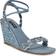 Nine West Women's Nashy Woven Embellished Wedge Sandals - Blue
