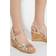 Dune London Kander Leather Wedge Heeled Sandal - Cream