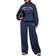 boohoo Womens Studio Applique Straight Leg Sweatpant - Navy