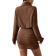 Shein Women Autumn Solid Color High Neck Drop Shoulder Long Sleeve Pleated Fitted Elegant Dress