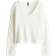 H&M Jersey En Punto Fino Con Escote En V - Blanco