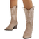 Shein New Velvet Pointed Toe Chunky Heel WesternStyle MidCalf Boots